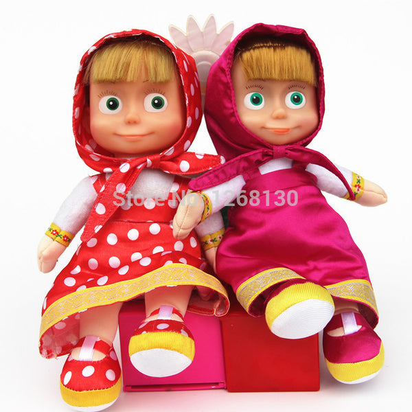 Russian Masha and Bear Plush Dolls